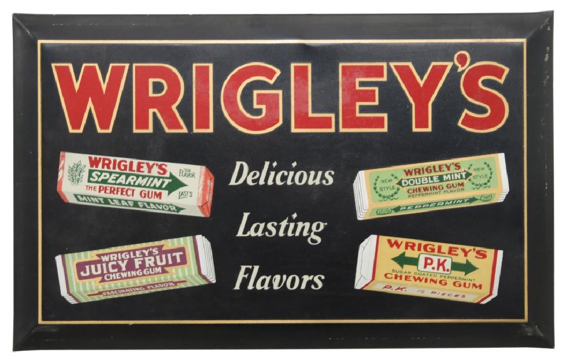 Tin Wrigley's Gum Advertising Sign (1 of 6)