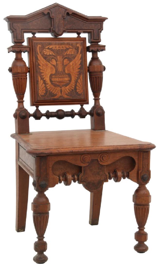 Inlaid Walnut Hall Chair (1 of 10)