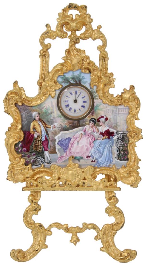 Viennese Picture Frame Miniature Easel Clock (1 of 6)