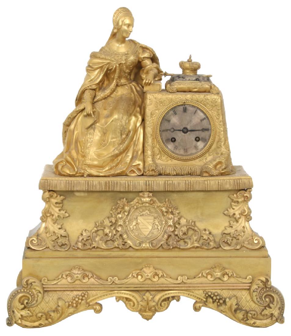 French Bronze Silk Thread Mantle Clock (1 of 10)