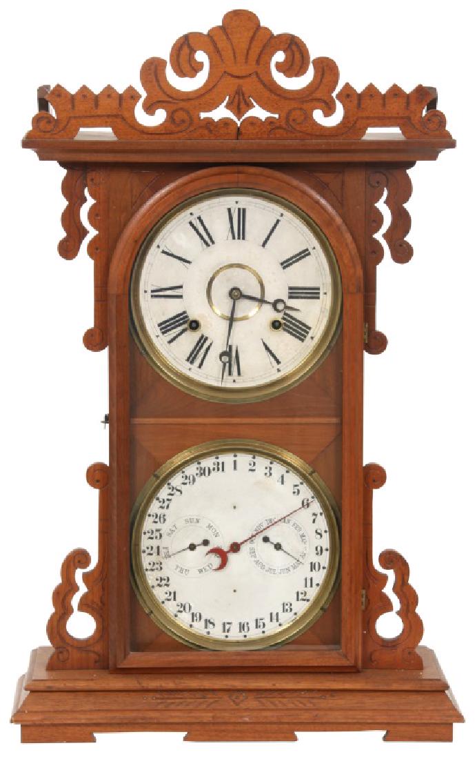 Welch And Gale Double Dial Calendar Clock