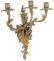 Pair Brass 3 Arm Louis XV Style Wall Sconces - 3
