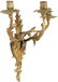 Pair Brass 3 Arm Louis XV Style Wall Sconces - 4