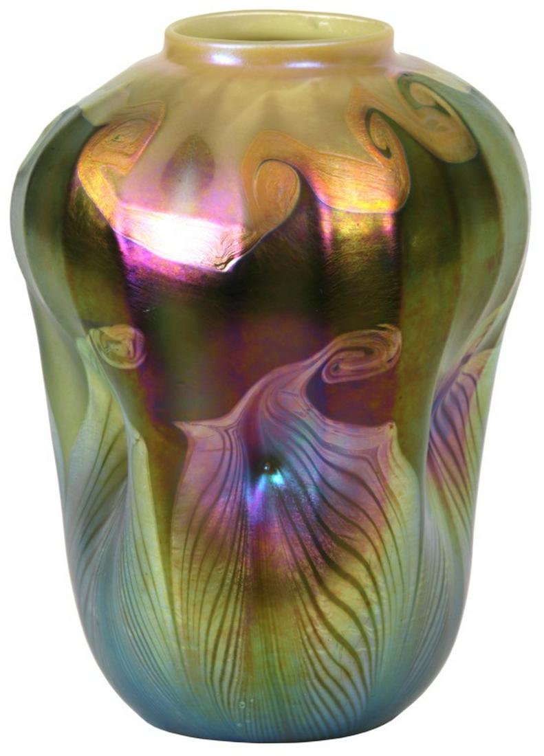 For Auction Rare Tiffany Studios Decorated Vase (37) on Sep 14, 2019