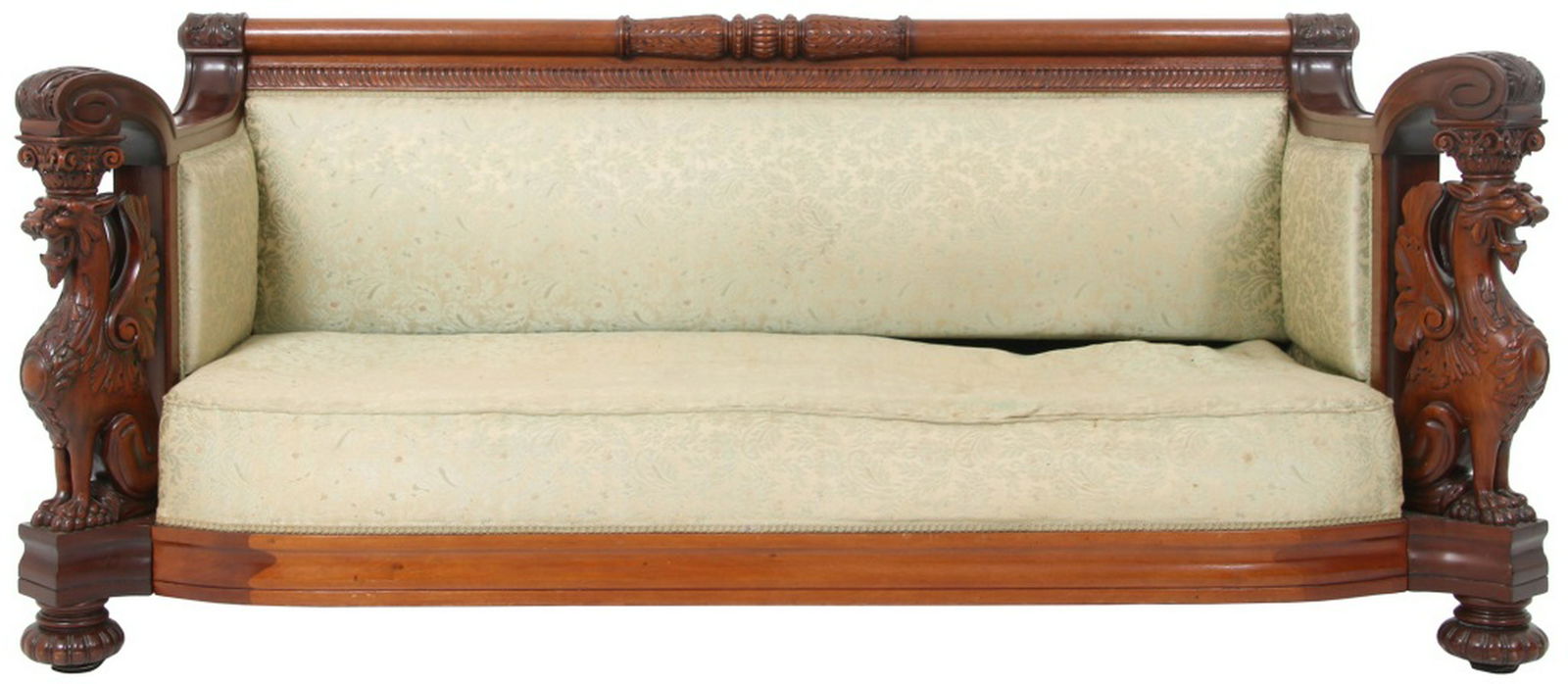 R J Horner Carved Mahogany Griffin Sofa Sep 14 2019 Fontaine S Auction Gallery In Ma