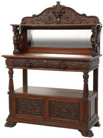 R.J. Horner Griffin Carved Oak Server (1 of 16)
