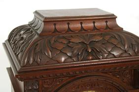 German Triple Fusee Mahogany Bracket Clock