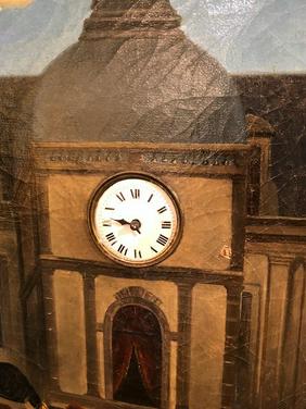 Napoleon Bonaparte Oil On Canvas Picture Clock