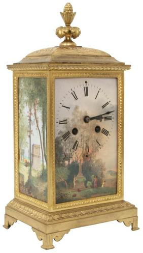 Frodsham Table Clock with Porcelain Panels