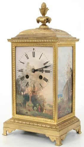 Frodsham Table Clock with Porcelain Panels