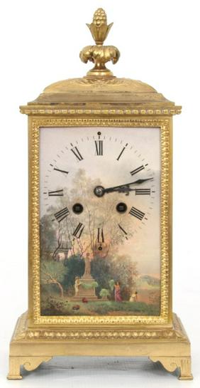 Frodsham Table Clock with Porcelain Panels