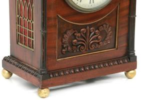 English Double Fusee Mahogany Bracket Clock