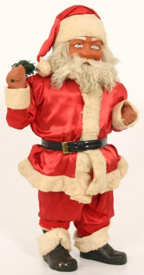 Large German Clockwork Santa Nodder