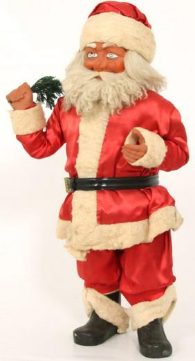 Large German Clockwork Santa Nodder