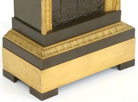 French Bronze Silk Thread Mantle Clock