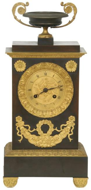 French Empire Silk Thread Mantle Clock