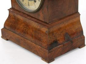 Burl Walnut Double Fusee Cuckoo Shelf Clock