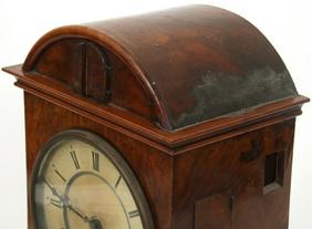 Burl Walnut Double Fusee Cuckoo Shelf Clock