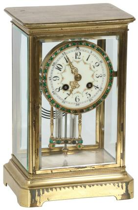 Japy Freres Jeweled Crystal Regulator
