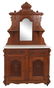 Victorian Walnut Marble Top Sideboard
