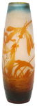 Monumental Gallé Cameo Dragonfly Vase