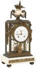 French Bronze & Marble Crystal Regulator Clock
