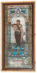 Pair of Figural Leaded Glass Windows - 10