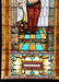 Pair of Figural Leaded Glass Windows - 7