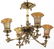 Art Nouveau Bronze Chandelier - 3