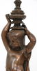 Figural Bronze Newel Post Gas Lamp - 2