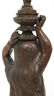 Figural Bronze Newel Post Gas Lamp - 8