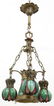 Art Nouveau Bronze Chandelier - 2