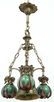 Art Nouveau Bronze Chandelier - 3