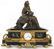 French Three Piece Bronze Clock Set - 3