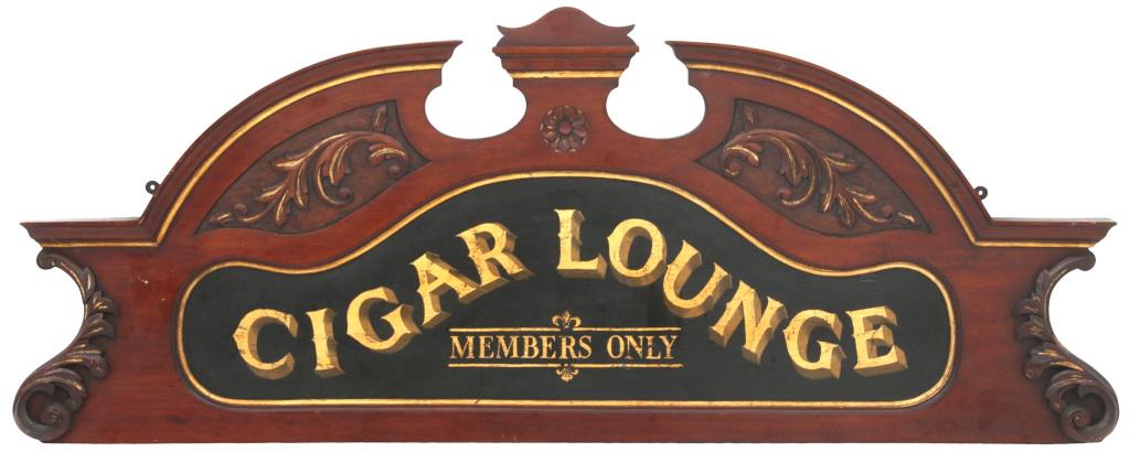 Cigar Lounge Sign, 20th Century