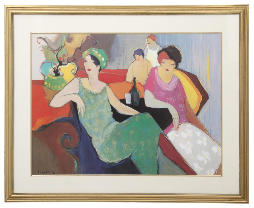 Itzchak Tarkay (Israeli, 1935-2012): Itzchak Tarkay (Israeli, 1935-2012) Interior Scene Serigraph Signed "Tarkay" 23 1/2 in. high x 31 1/2 in. wide (sight) 33 in. high x 41 in. wide (frame)