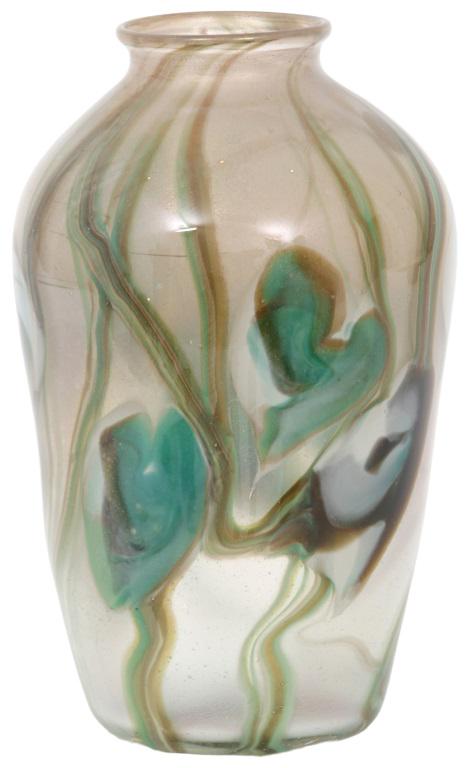 Attr. Tiffany Studios Paperweight Vase: Attributed to Tiffany Studios Paperweight Vase early 20th century Favrile glass inscribed "o2359" 6 1/2 in. high