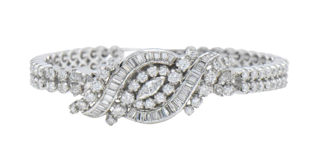 14K White Gold & Diamond Surprise Watch (1 of 5)
