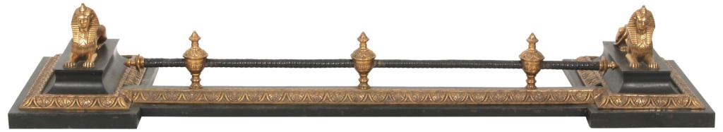 French Egyptian Style Fireplace Fender (1 of 11)
