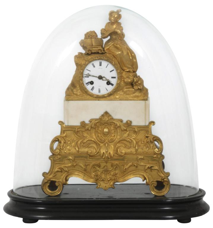 French Bronze Silk Thread Dome Clock (1 of 9)