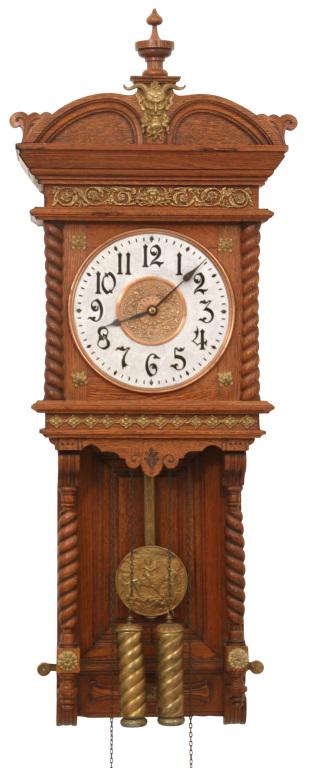 Ansonia "Niobe" Oak Wall Clock (1 of 13)