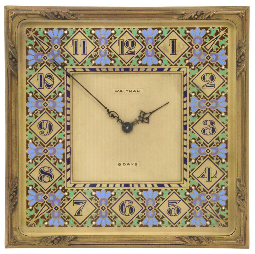 Waltham 8-Day Picture Frame Desk Clock (1 of 6)