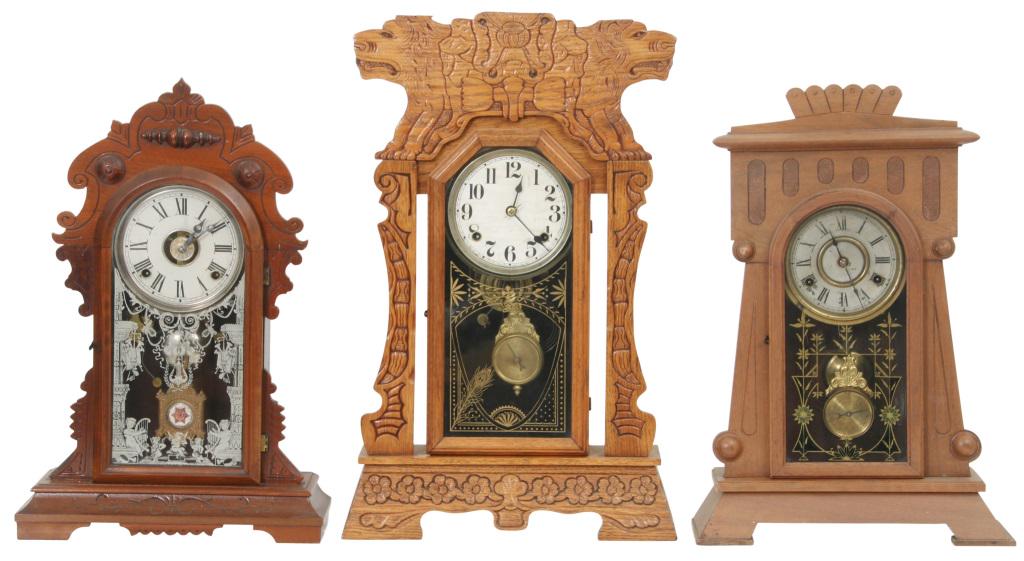 Three American 8-Day Shelf Clocks (1 of 20)
