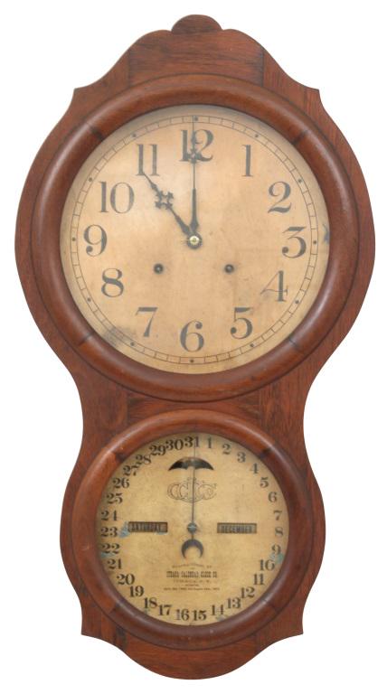 Ithaca No. 4 Office Hanging Calendar Clock (1 of 11)