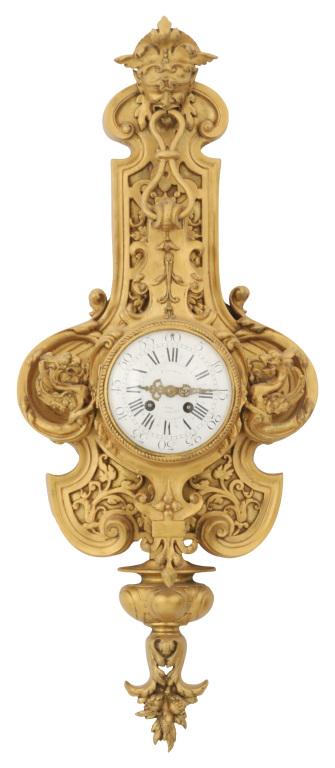French Gilt Bronze Cartel Clock (1 of 13)