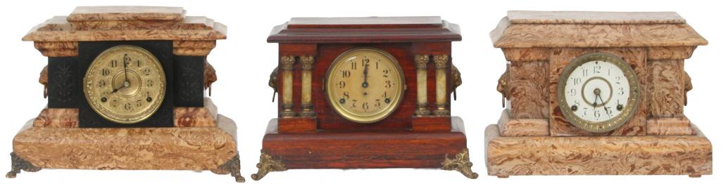 Three Seth Thomas Adamantine Mantel Clocks (1 of 20)