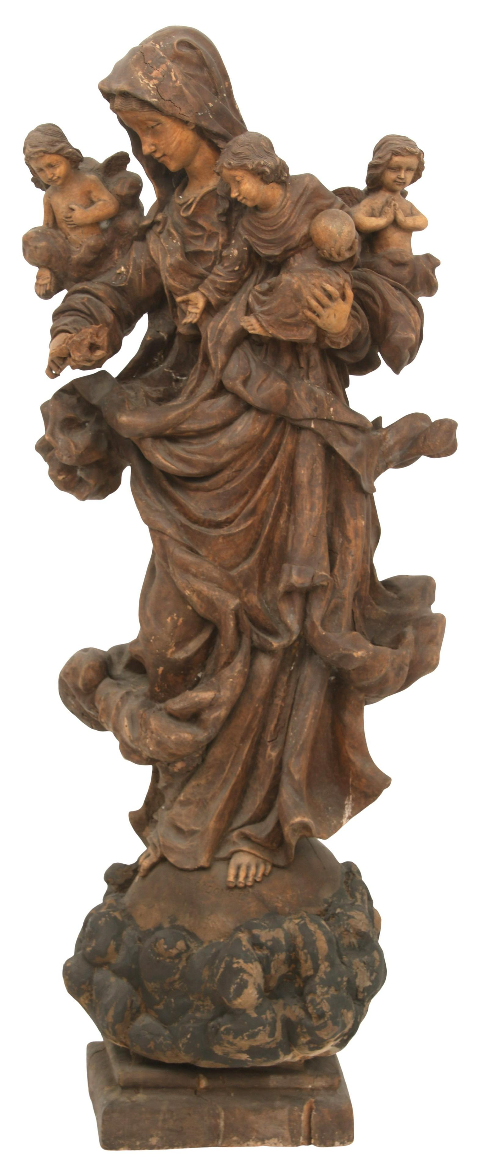 18th Century Figural Wood Carving (1 of 18)