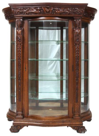 Attr. R.J. Horner & Co. Oak China Cabinet (1 of 10)