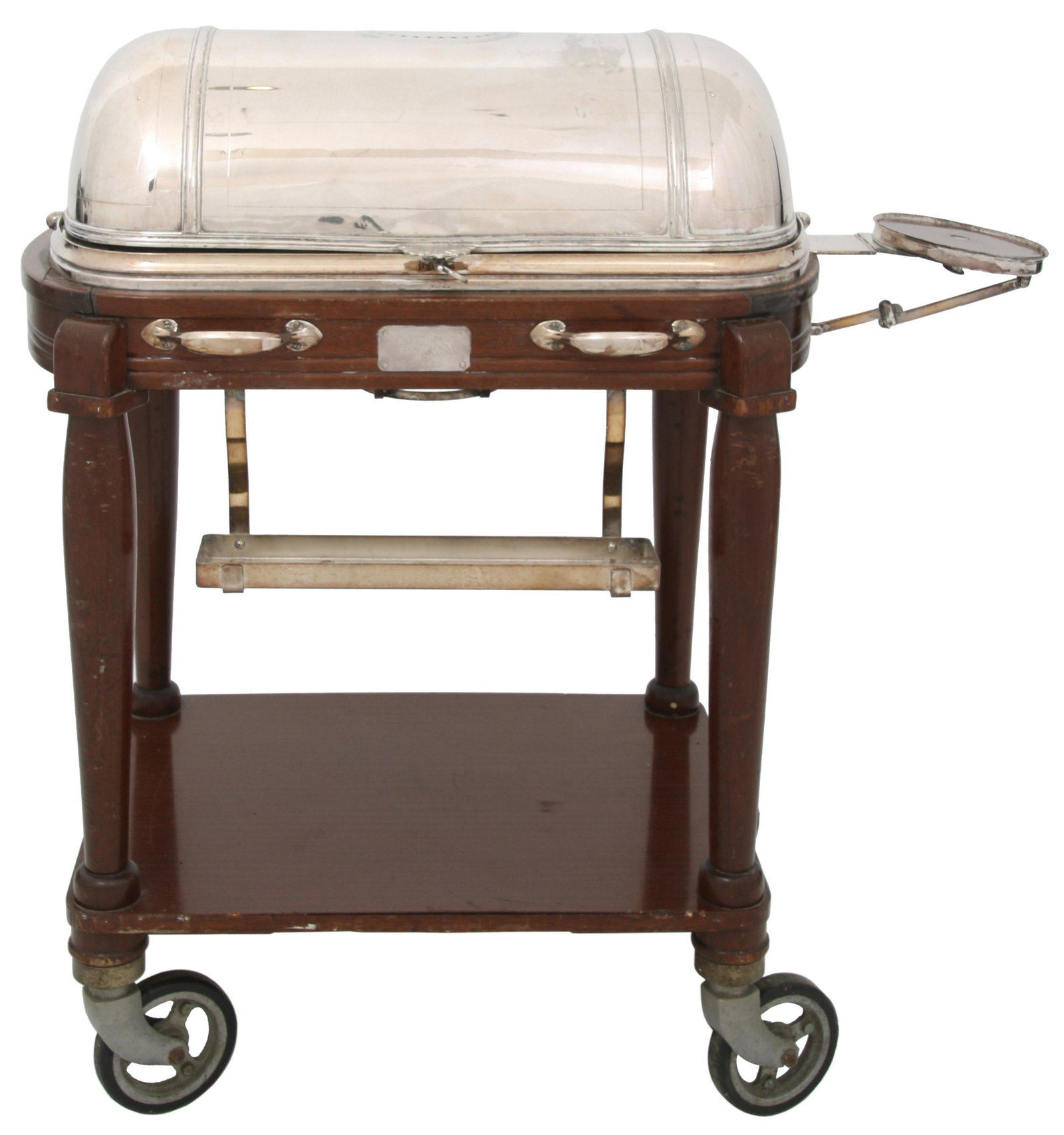 Christofle Silverplate & Mahogany Serving Trolly (1 of 17)
