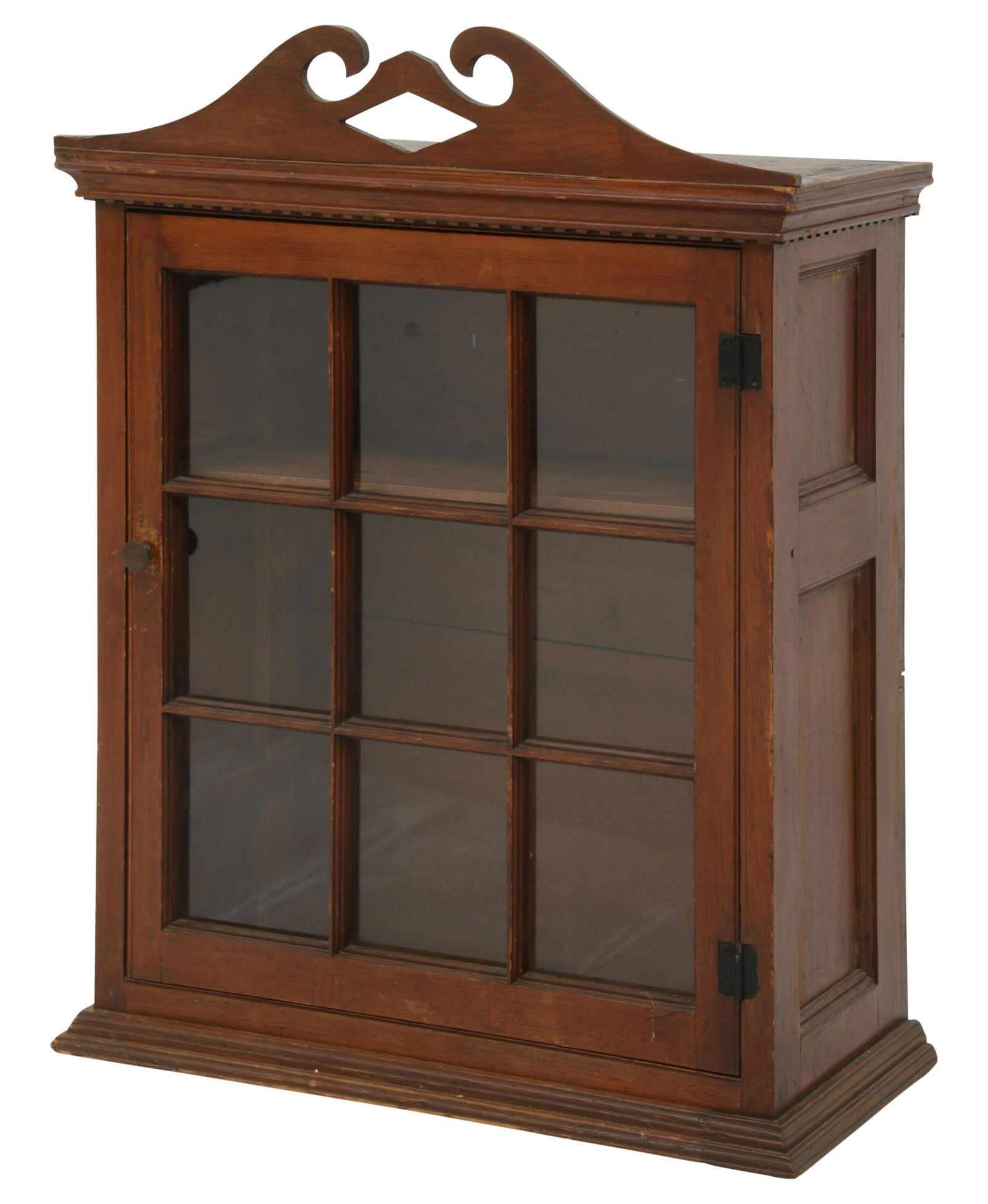 American Carved Cherry Wall Cabinet (1 of 10)